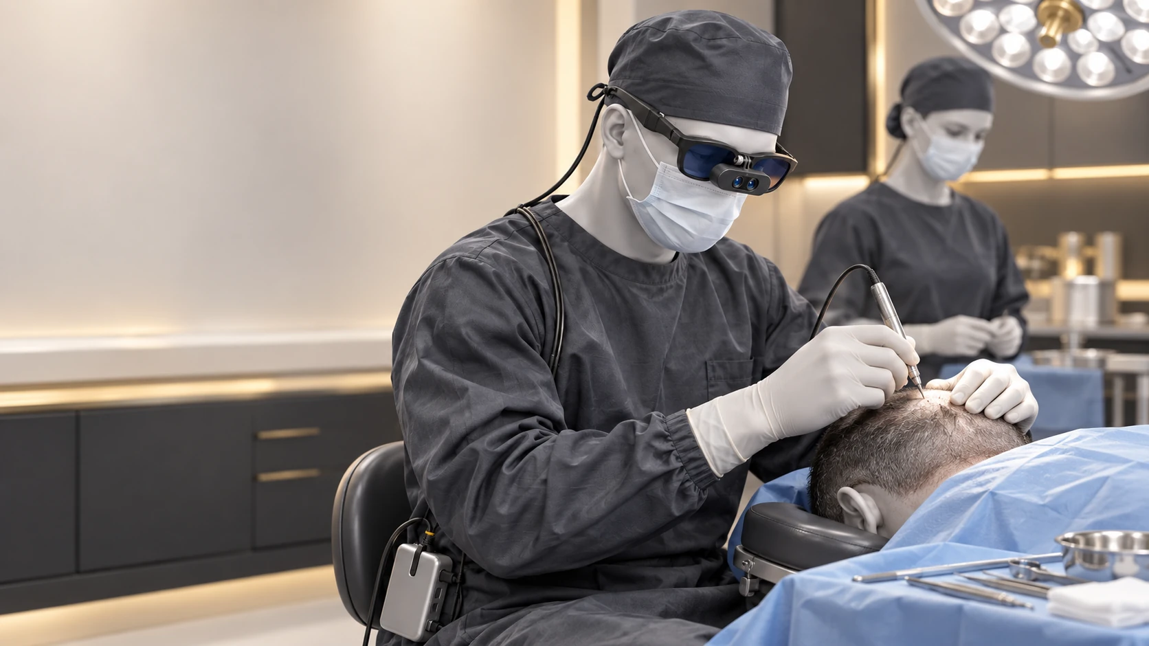 Illustrative camera-based viewing for hair transplant